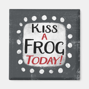 Imán Besa Una Rana Hoy Refrigerador Magnet