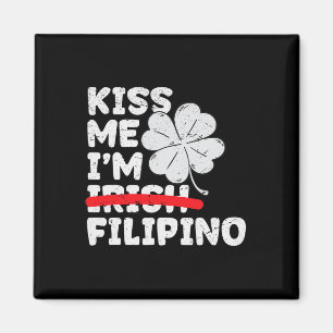 Imán Bésame Soy Filipino Divertido Día de San Patricio