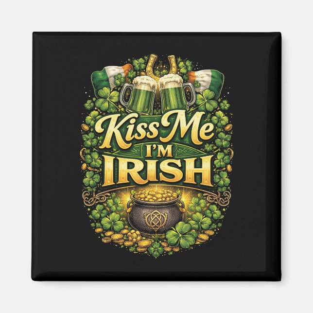 Imán Bésame, soy irlandés (Frente)