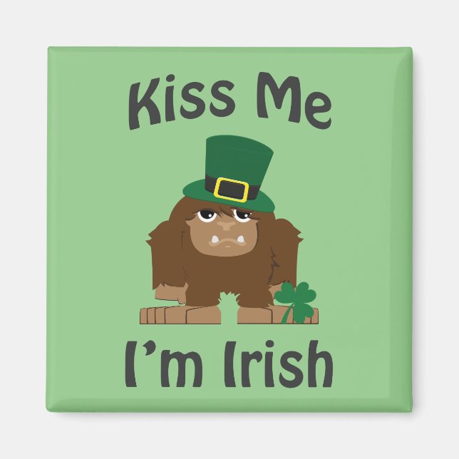 Imán Bésame, soy irlandés. (Frente)