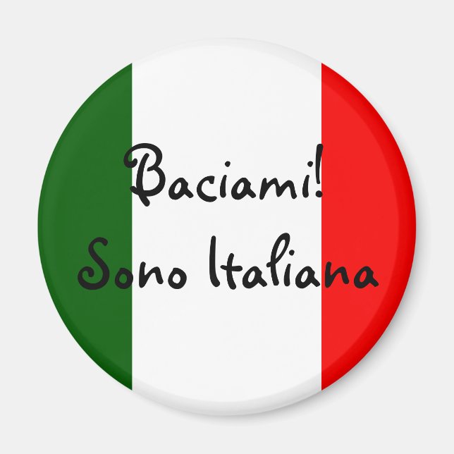 Imán ¡Bésame! Soy italiano (Frente)