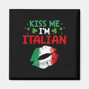 Imán Bésame Soy Italiano Día de San Patricio Divertido 