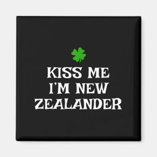 Imán Bésame Soy Neozelandés Día de San Patricio Irlandé