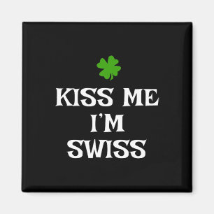 Imán Bésame Soy Suizo Día de San Patricio Irlandés Dive