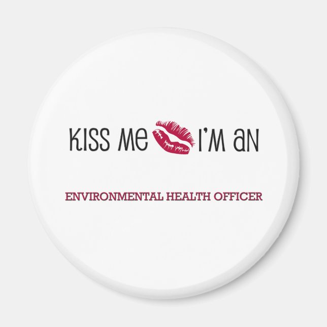 Imán Bésame soy un OFICIAL DE SALUD AMBIENTAL (Frente)