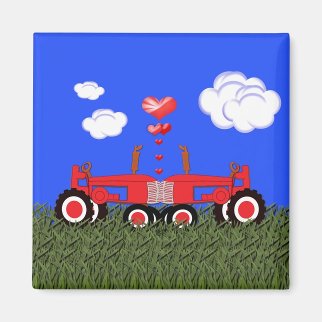 Imán Besando tractores bajo el corazón (Frente)