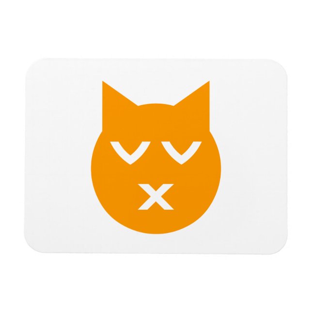 Imán Besándose con gato de Emoji de ojos cerrados (Horizontal)