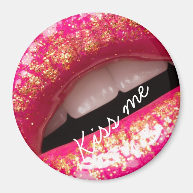 Imán besarme amor labios fondo de lápiz labial Funda-Ma (Frente)