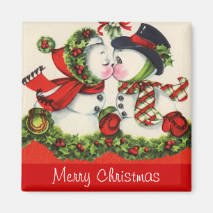 Imán Beso del navidad del vintage