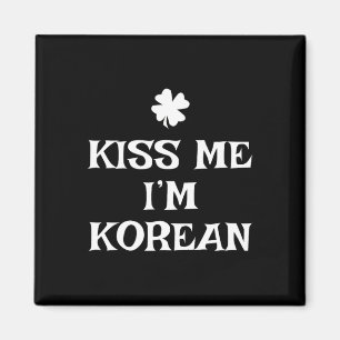 Imán Beso divertido Me besas Soy coreano Día de San Pat