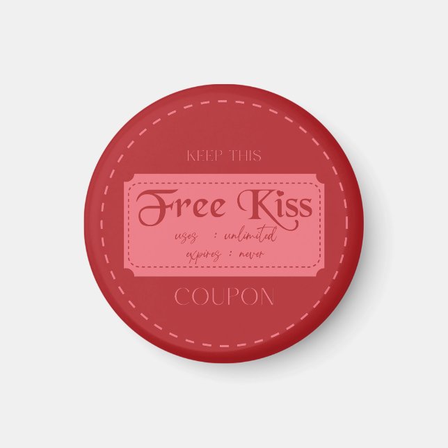 Imán Beso gratis (Frente)