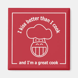 Imán Beso mejor que cocinar, y soy una gran cocinera