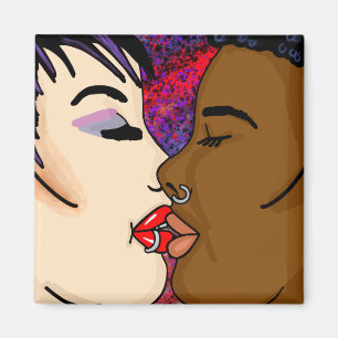 Imán Beso romántico Romance interracial