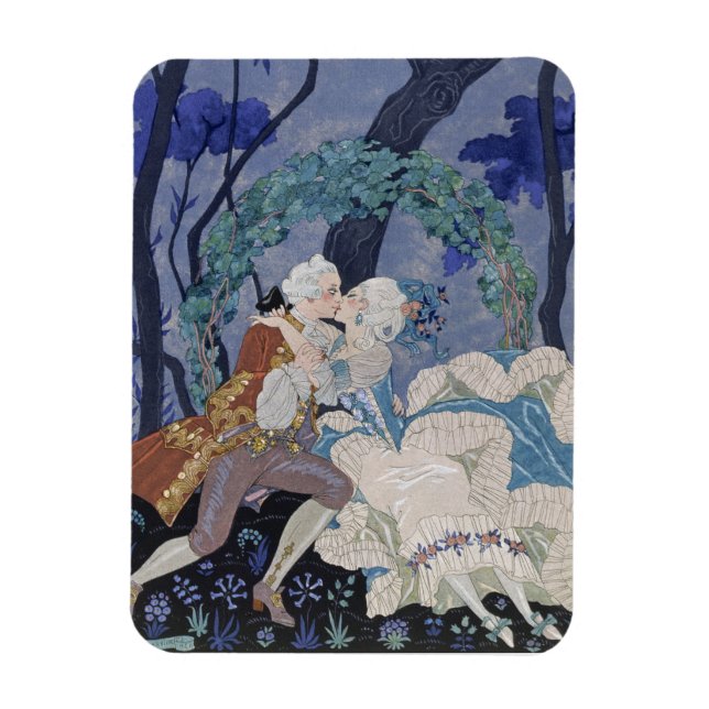 Imán Beso secreto, ilustracion para 'Fetes Galantes' de (Vertical)