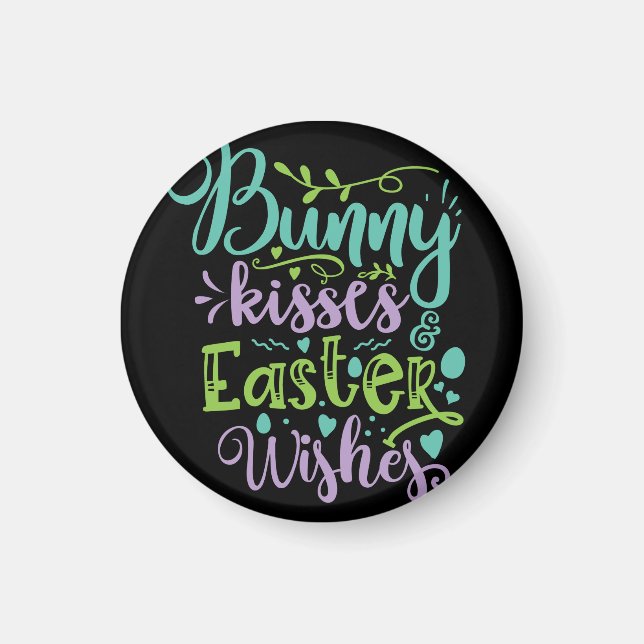 Imán besos de deseos de Pascua (Frente)
