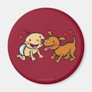 Imán Besos de la nariz del bebé del perro