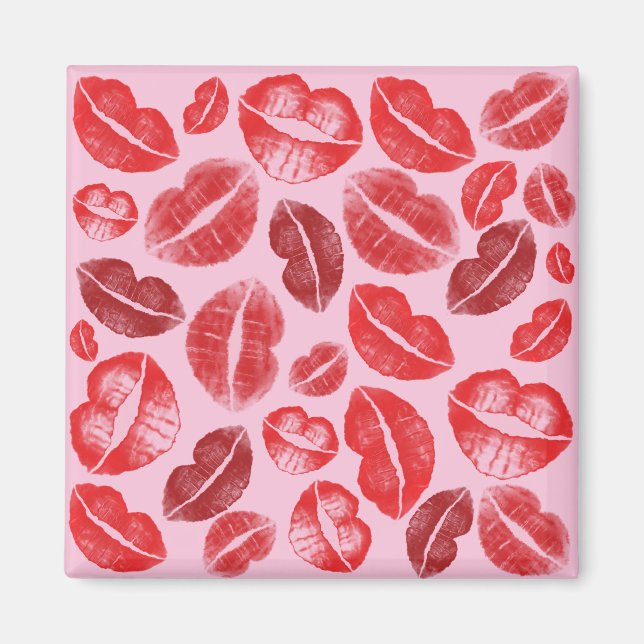 Imán Besos de lápiz labial (Frente)