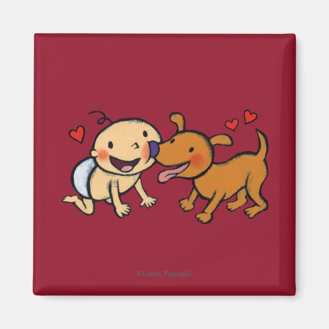 Imán Besos de nariz de perro (Frente)