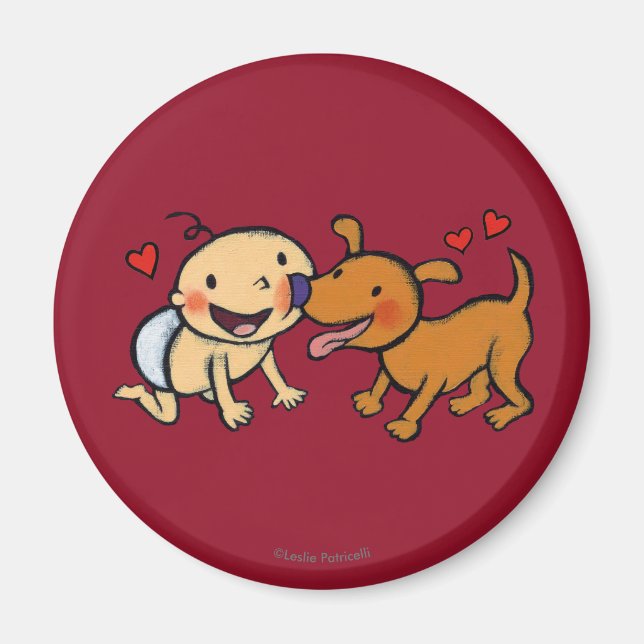 Imán Besos de nariz de perro (Frente)