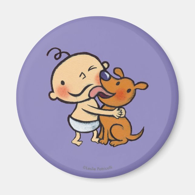 Imán Besos de pipa para el bebé (Frente)