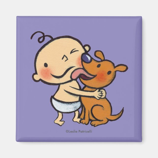 Imán Besos de pipa para el bebé (Frente)