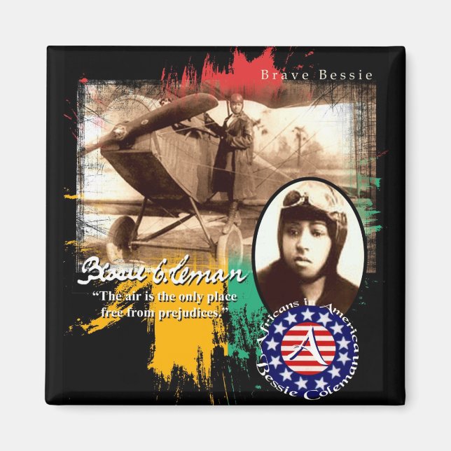 Imán bessie coleman (Frente)