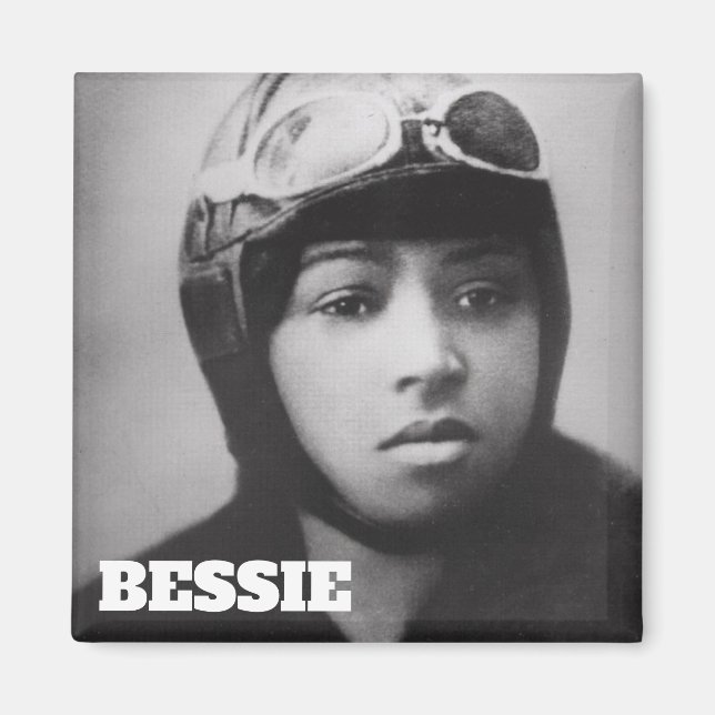 Imán Bessie Coleman - Pionero de aviación (Frente)