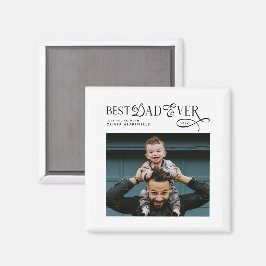 Imán  Best Dad Ever Photo Modern Fathers Day Gifts