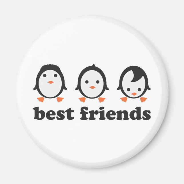 Imán best friends - pingüinos (Frente)