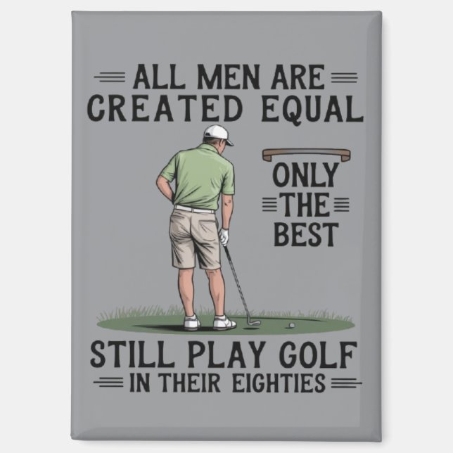 Imán Best Men Play Golf Eighties Funny Golfer Golfing  (Anverso)