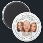 Imán Bestfriends Forever BFF Simple Modern Custom Photo<br><div class="desc">This simple and classic design is composed of serif typography and add a custom photo. "Best friends Forever" circles the photo of your friends</div>