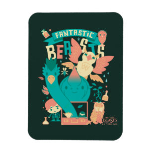 Imán Bestias Fantásticas personalizados Con Newt Scaman