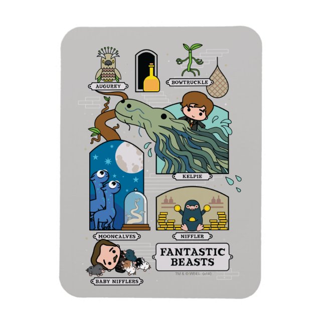 Imán Bestias personalizados En Hábitats (Vertical)