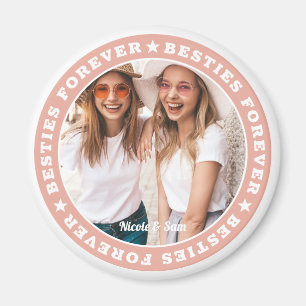 Imán Besties Forever BFF Personalizado sencillo moderno