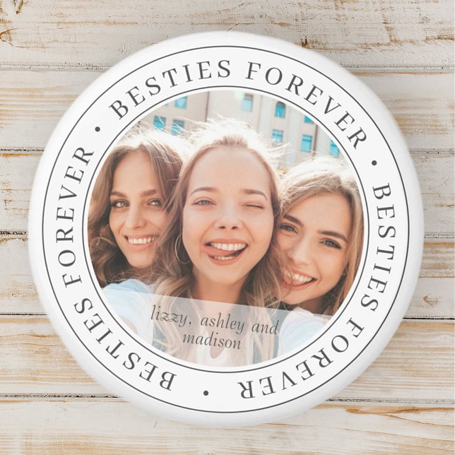 Imán Besties Forever BFF Personalizado sencillo moderno (Subido por el creador)