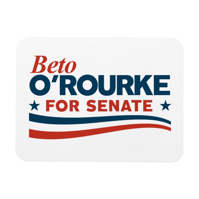 Imán Beto O'Rourke para el Senado (Horizontal)