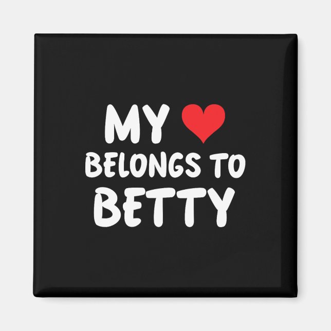 Imán Betty - Mi corazón pertenece a Betty - Amor  (Frente)