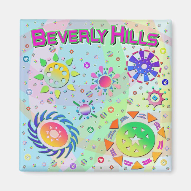 Imán Beverly Hills Seven Suns & Energy Magnet (Frente)