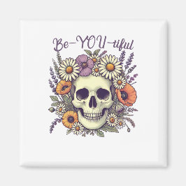 Imán BeYoutiful Skull & Flowers
