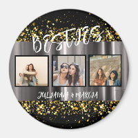 BFF Bestis Mejor Amigos Collage de fotos Gold Magn