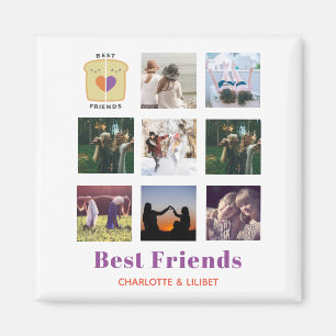 Imán BFF Regalo de Collage de fotos Peanutmantequilla J