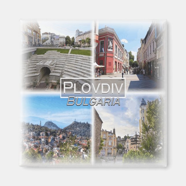 Imán BG0014 Europa, Bulgaria, Plovdiv, Fridge (Frente)