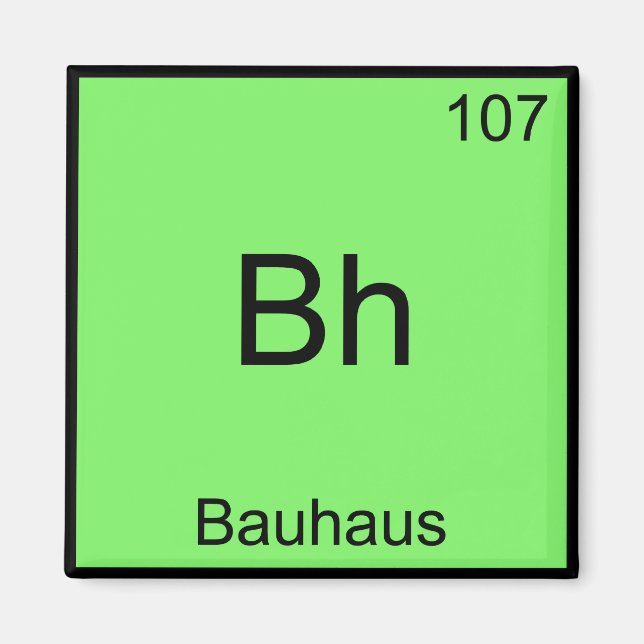 Imán Bh - Bauhaus Camiseta de símbolo de elemento de qu (Frente)