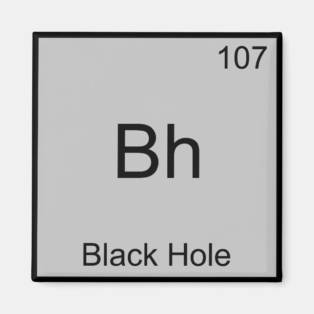 Imán Bh - Camiseta del símbolo del elemento de química  (Frente)