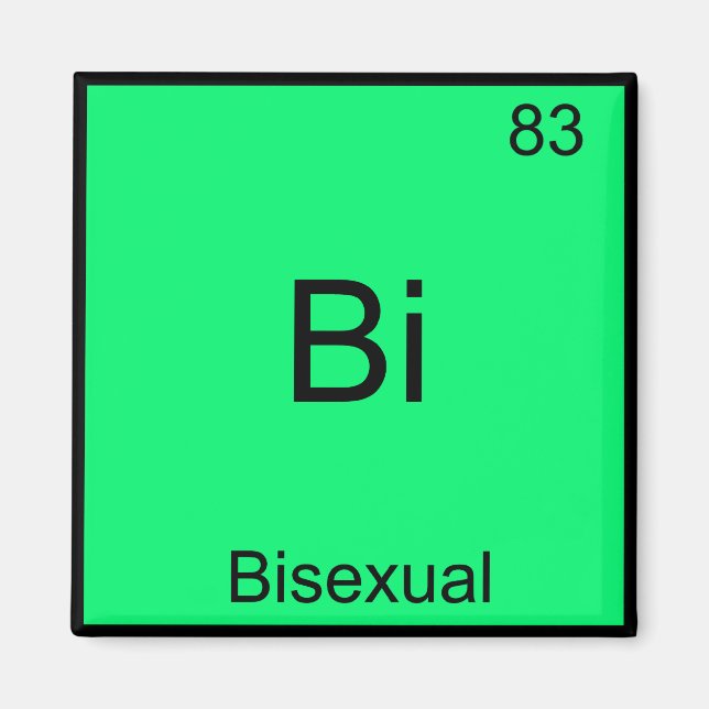 Imán Bi - Símbolo del Elemento Químico Bisexual Diverti (Frente)