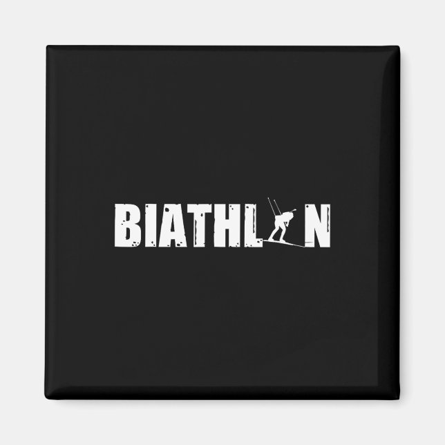 Imán Biathlon Ski De Fond Biathlones (Frente)