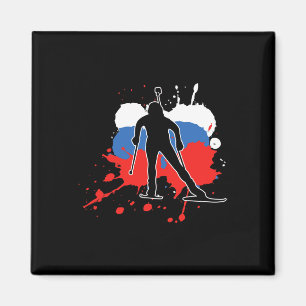 Imán Biatlón de Bandera de Rusia - Biatlón ruso