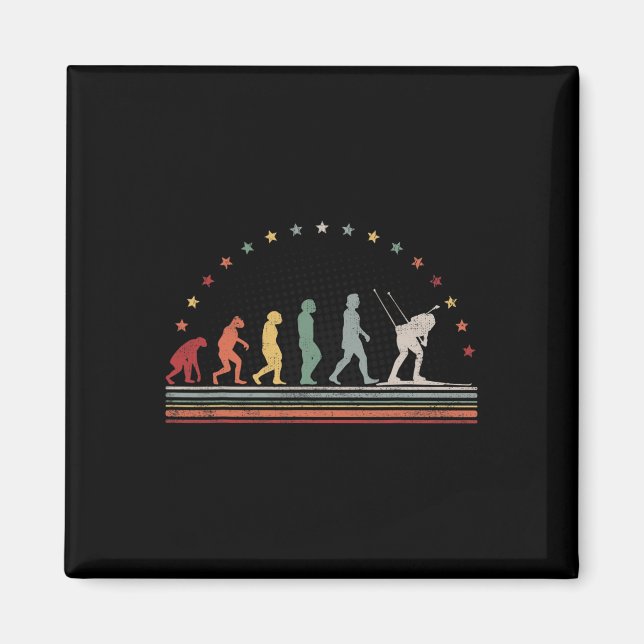 Imán Biatlón Evolución Retro Ski Hob (Frente)