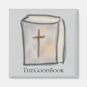 Imán Biblia cristiana TheGoodBook con cruz