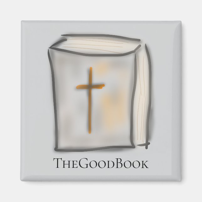 Imán Biblia cristiana TheGoodBook con cruz (Frente)